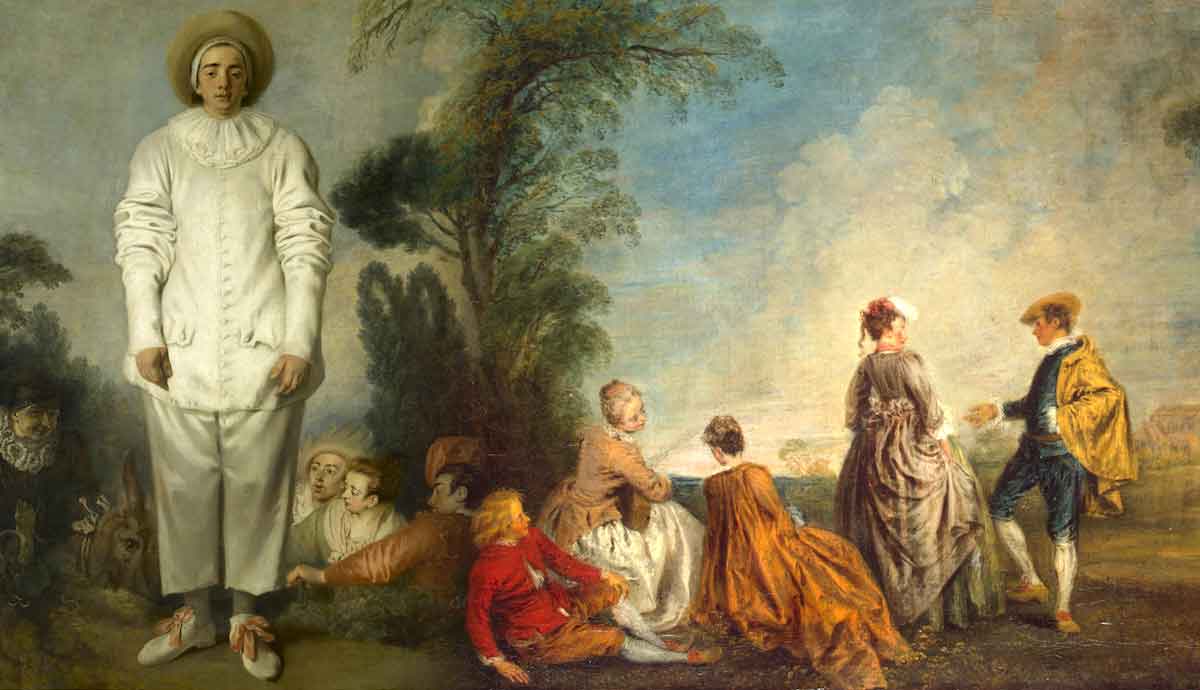 antoine watteau pierrot embarassing proposal painting