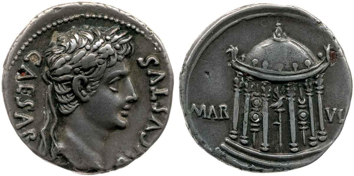 augustus coin mars ultor standards