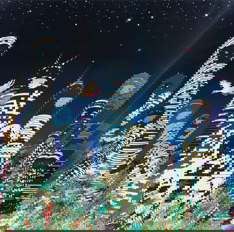chiho aoshima city glow painting