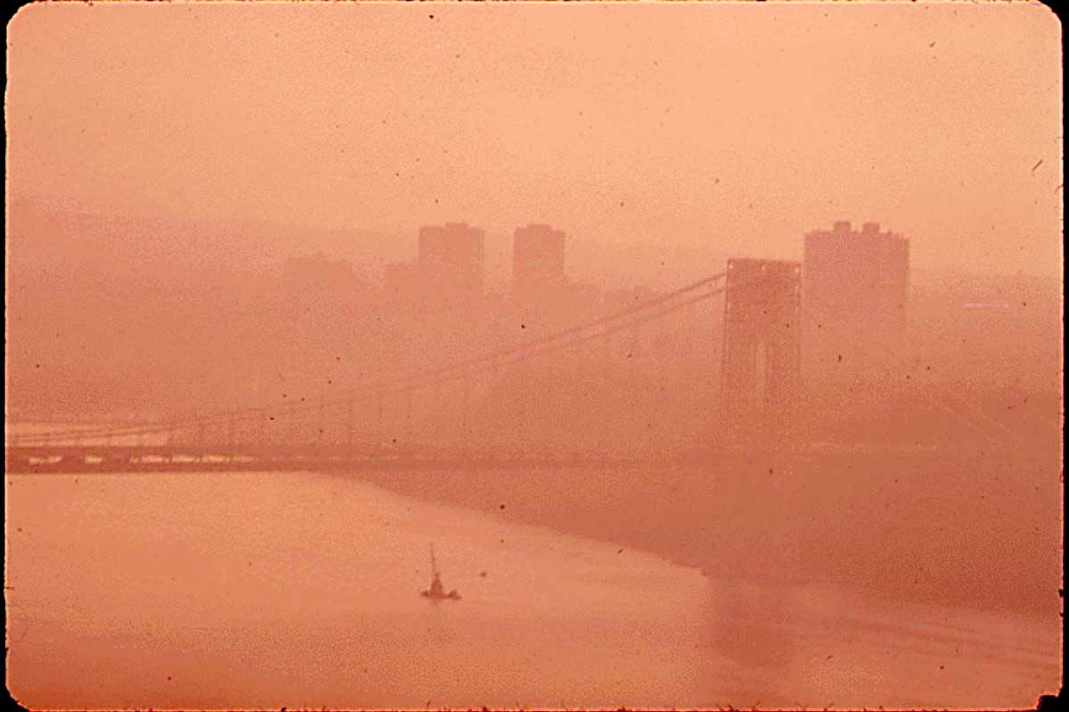 george washington bridge new jersey smog pollution