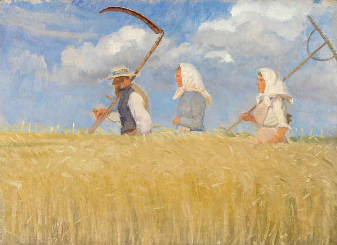 impressionist artists anna ancher harvesters