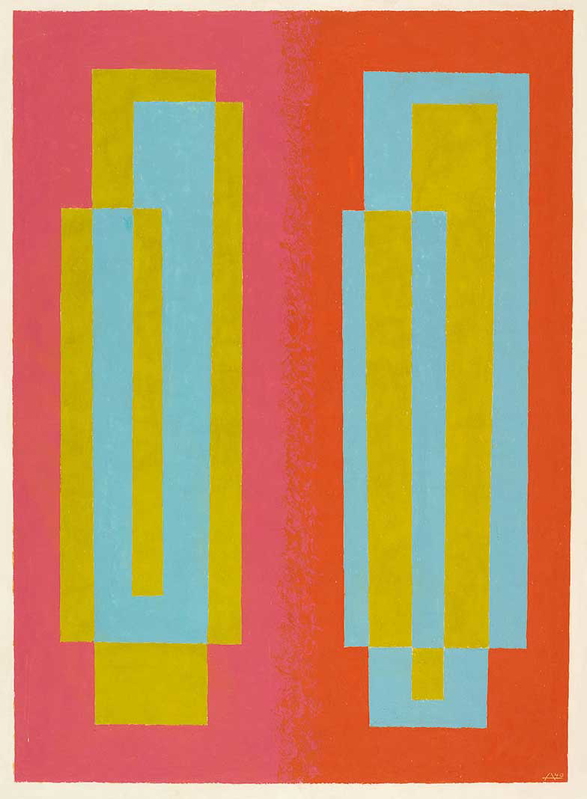 josef albers oscillating a painting