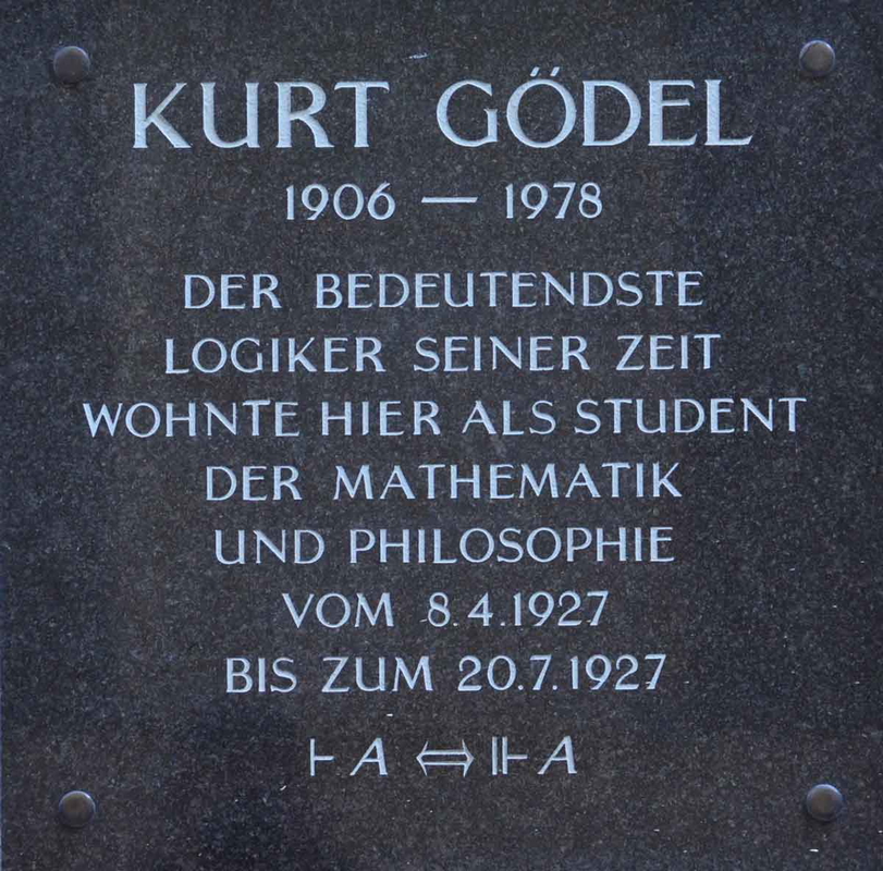 kurt godel memorial vienna plaque