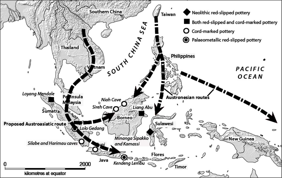 map austroasiatic austronesian migration indonesia