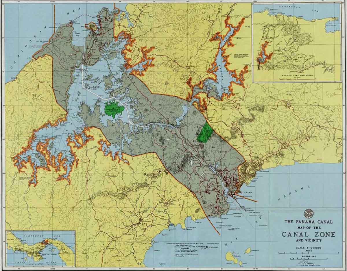 map panama canal zone