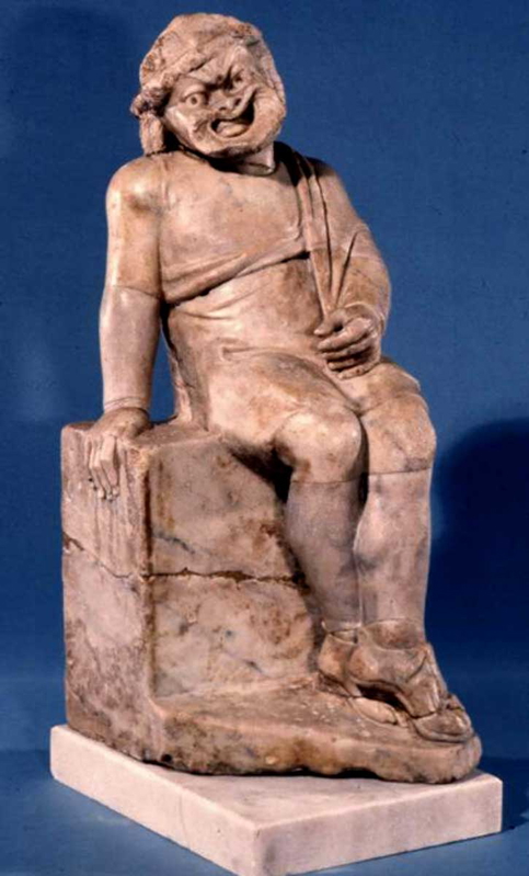 marble figure slave roman comedy