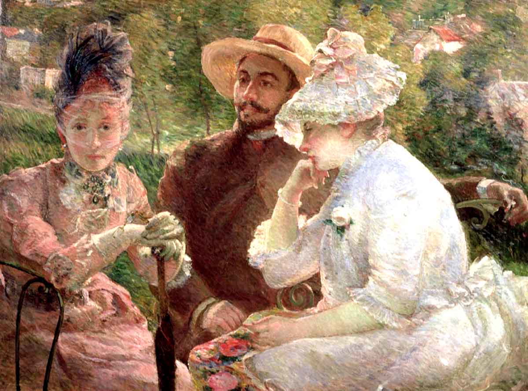marie bracquemond on the terrace at sèvres