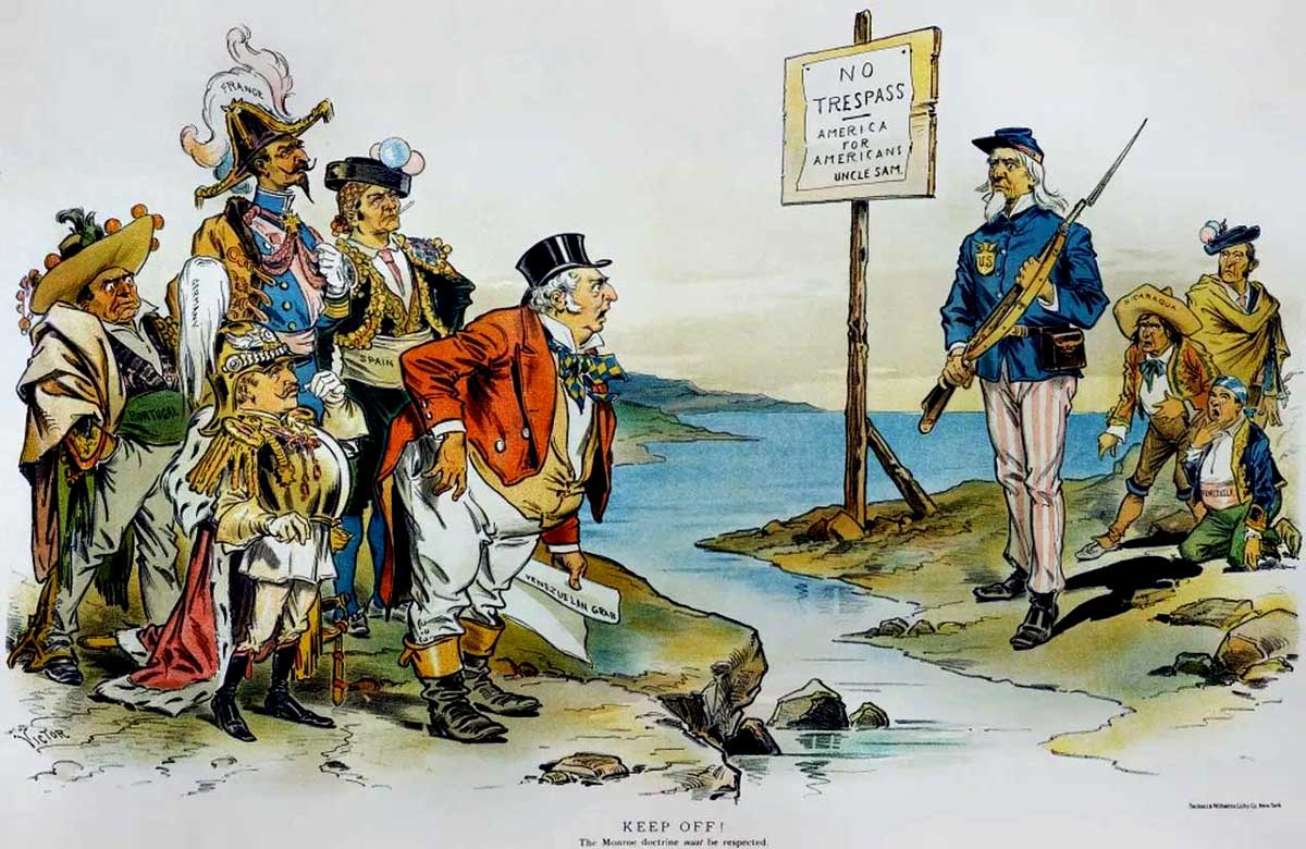 monroe doctrine cartoon colorized