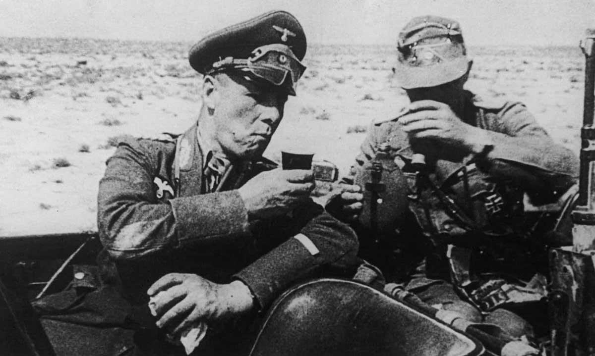 rommel drinking during africa campaign