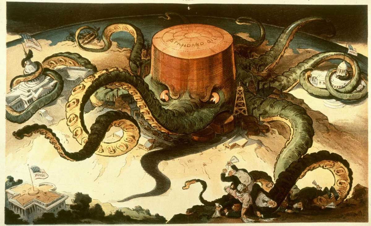 standard oil company antitrust political cartoon monopoly