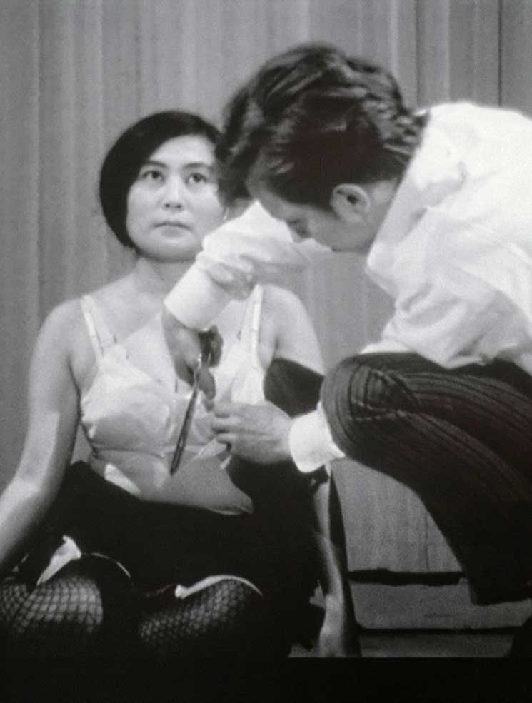 yoko ono cut piece fluxus performance art