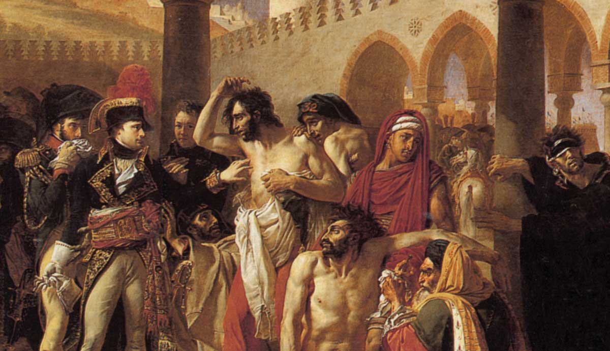 Bonaparte visiting victims gros