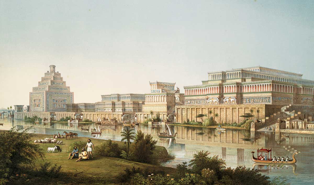 austen layard nineveh palaces drawing