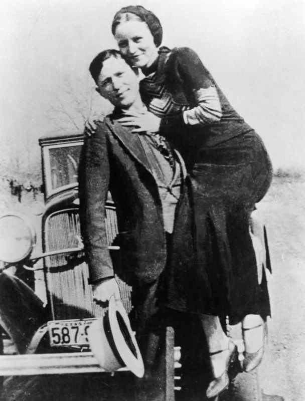 bonnie parker clyde barrow smiling portrait