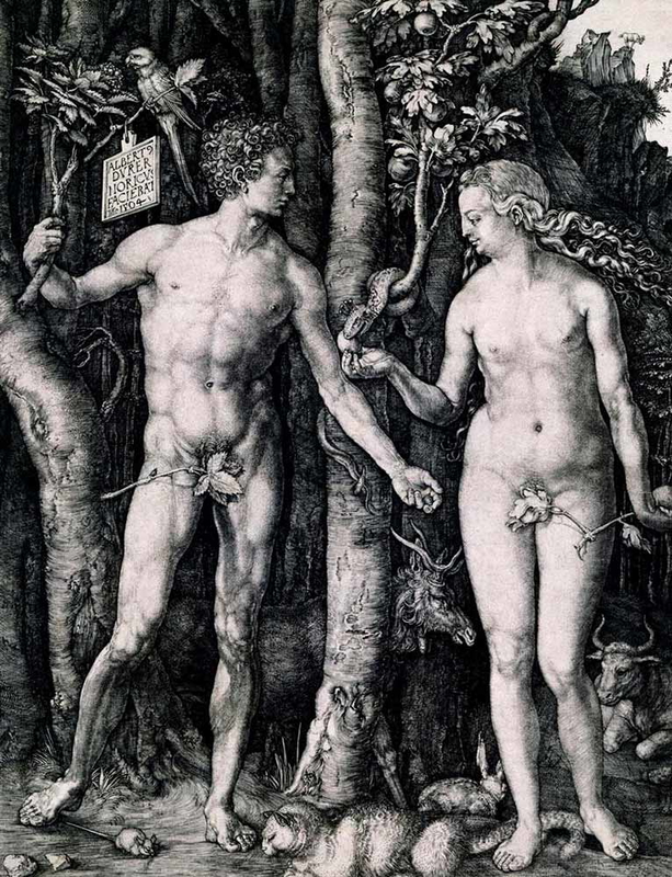 durer adam eve engraving print