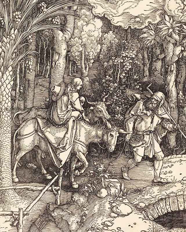 durer flight into egypt woodcut print