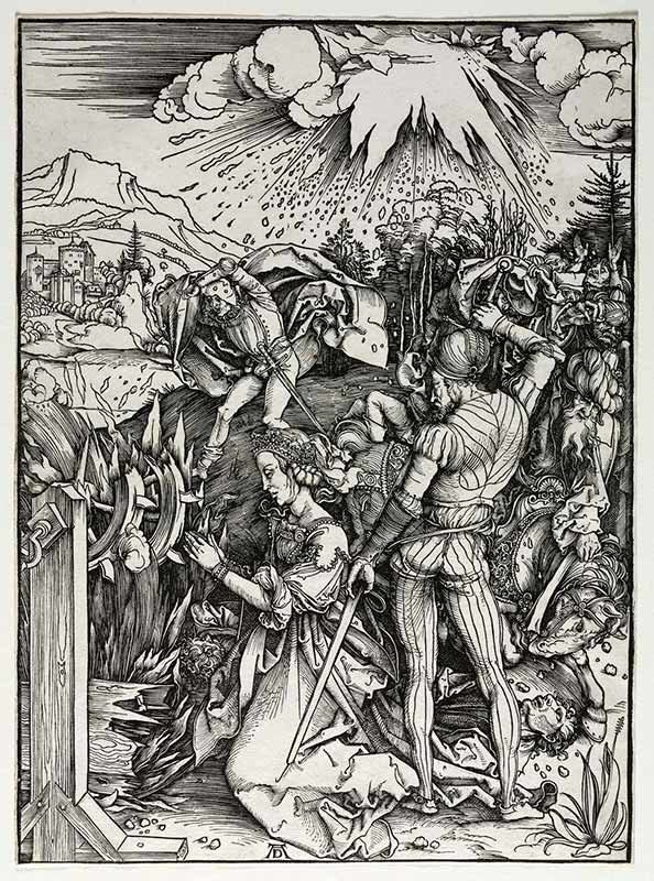 durer martyrdom saint catherine alexandria woodcut print
