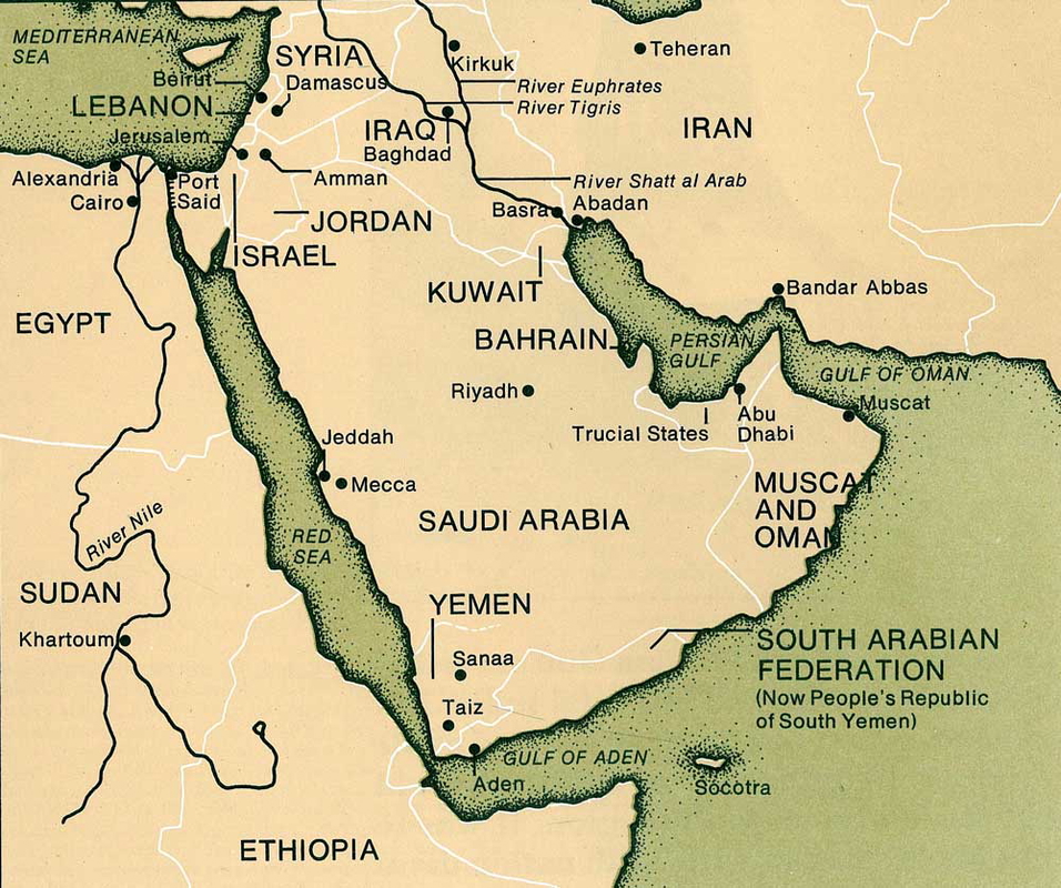 gulf war middle east map