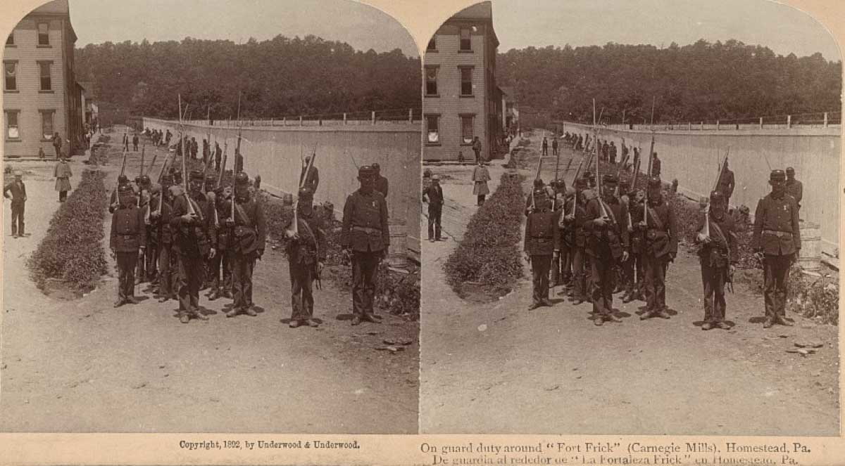 homestead strike pinkerton guards carnegie steel mill