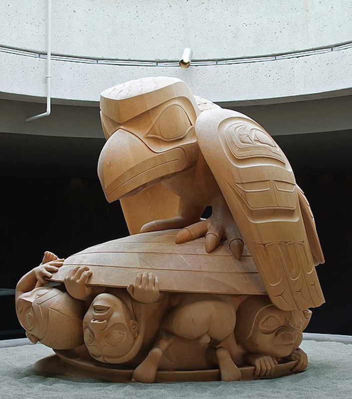 indigenous art reid raven first men sculpture