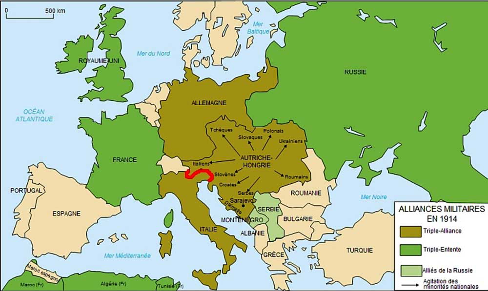 italy wwi front alliances triple alliance entente