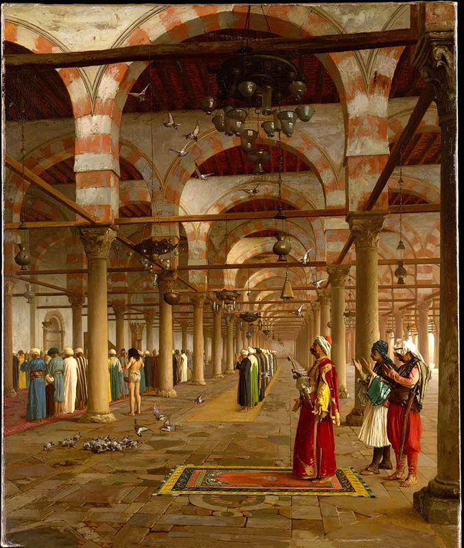 jean leon gerome prayer in the mosque painting