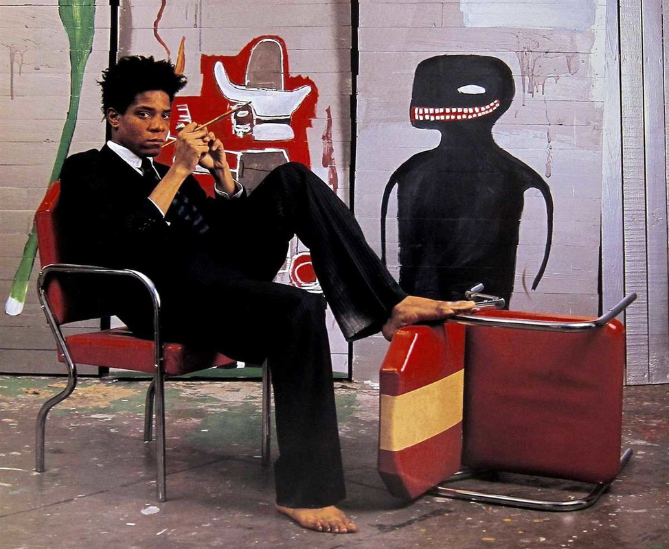 jean michel basquiat in his studio