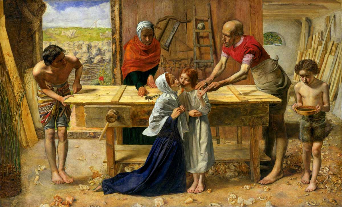 john everett millais christ carpenter pre raphaelite painting