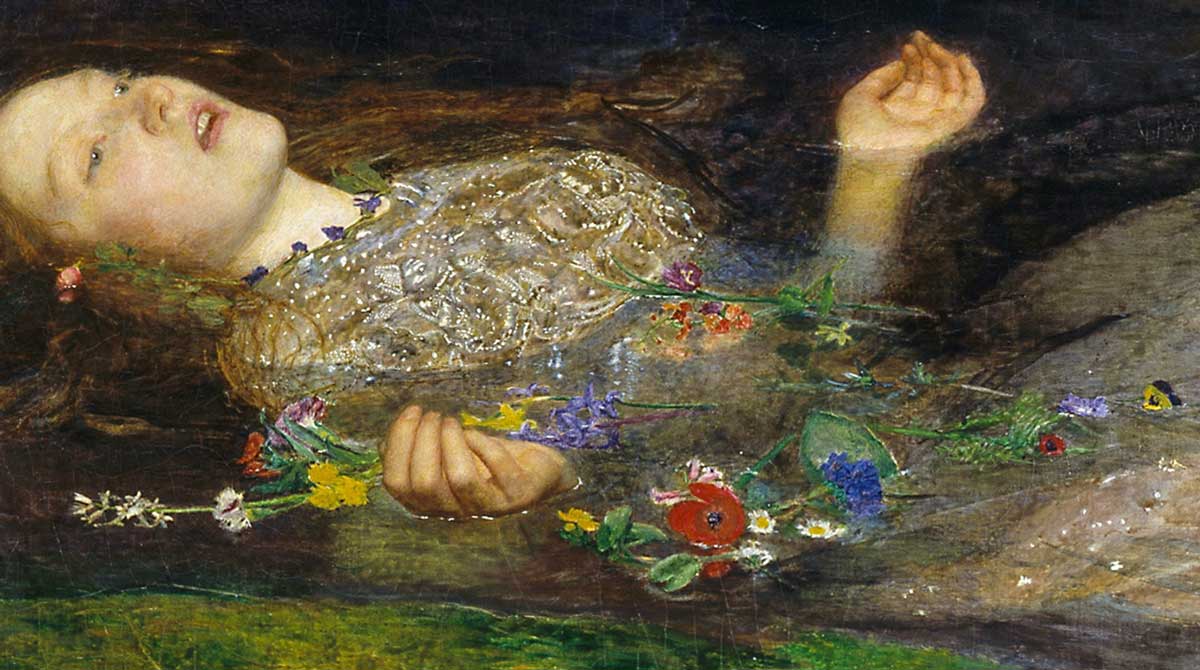 john everett millais ophelia pre raphaelite painting detail