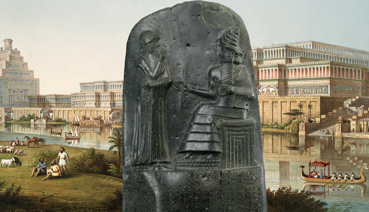 layard nineveh hammurabi shamash stone