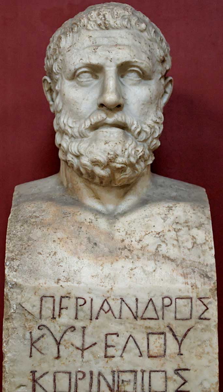 marble bust roman copy periander vatican
