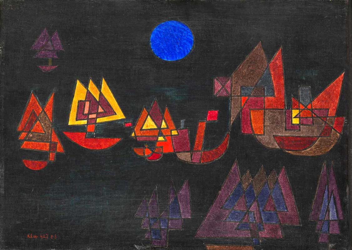 ships in the dark painting