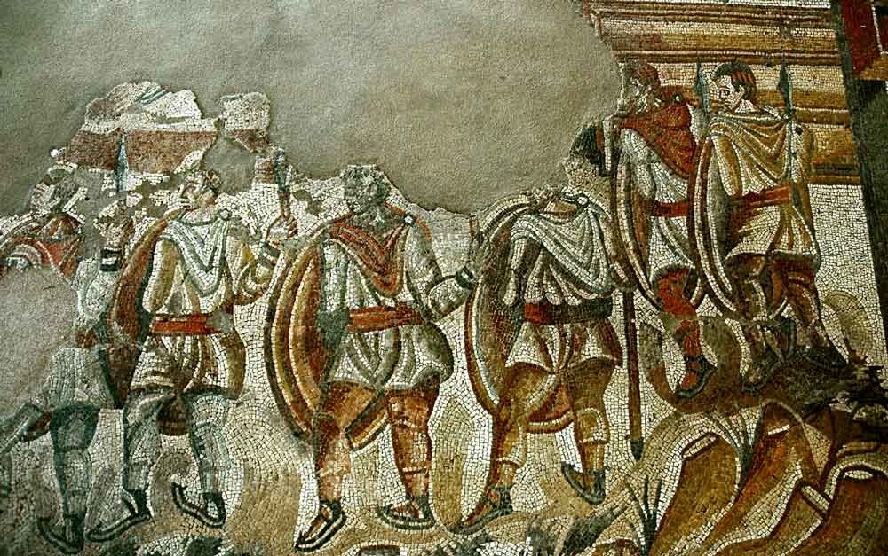 roman soldiers mosaic