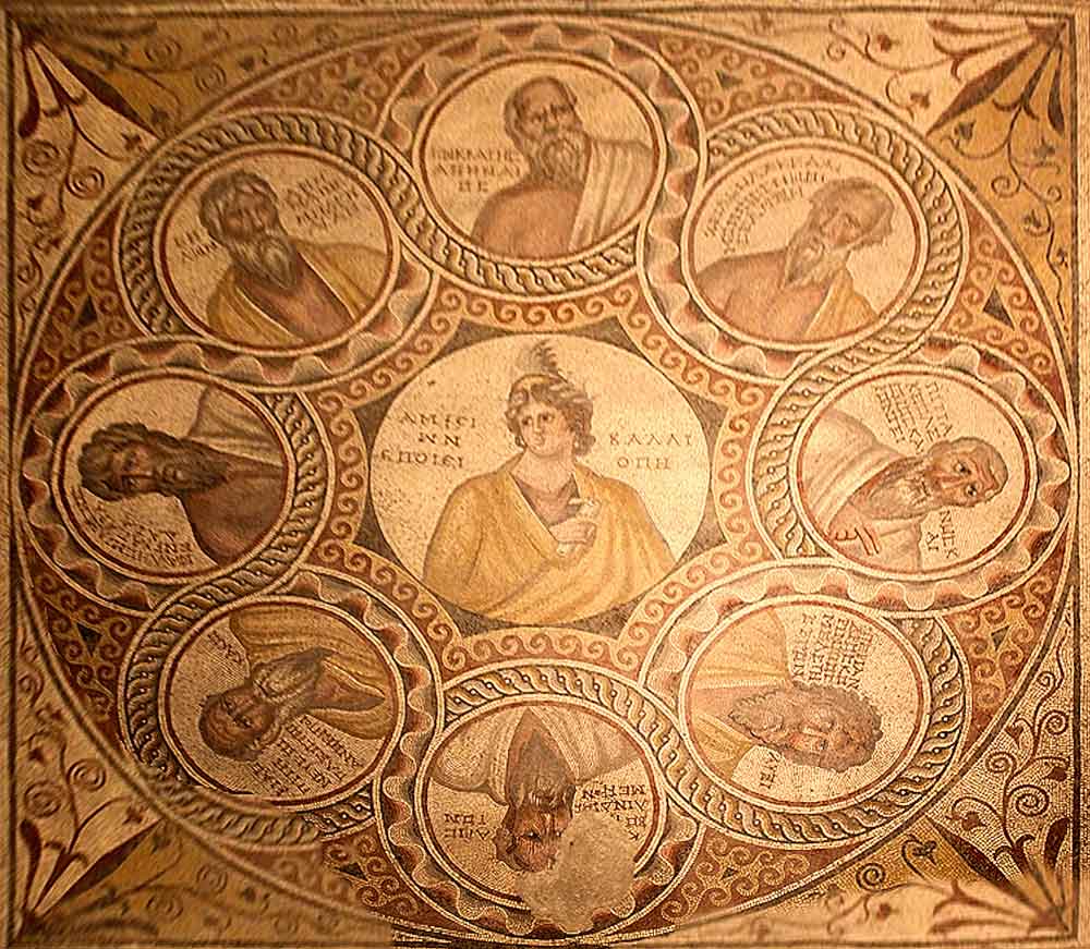 seven sages mosaic of baalbek 3rd bce