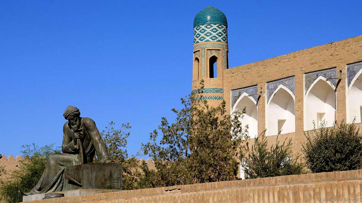 statue al khwarizmi at khiva uzbekistan