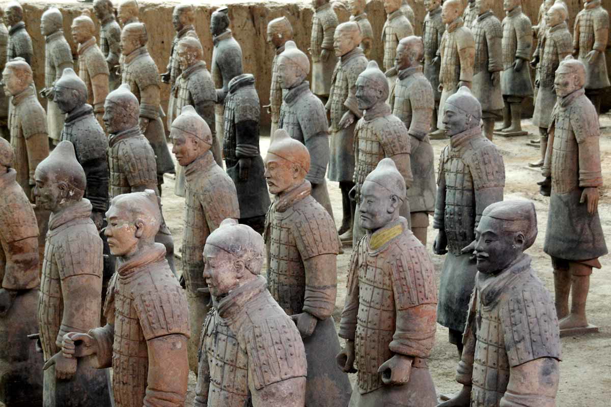 terracotta army close up detail