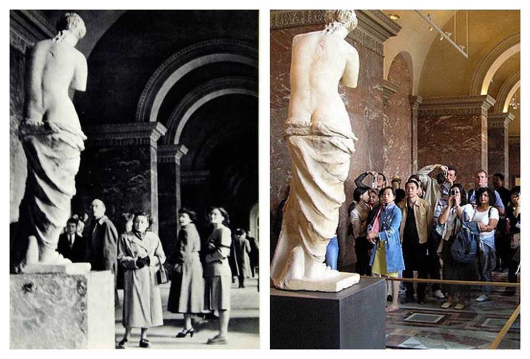 louvre museum 1950s and today