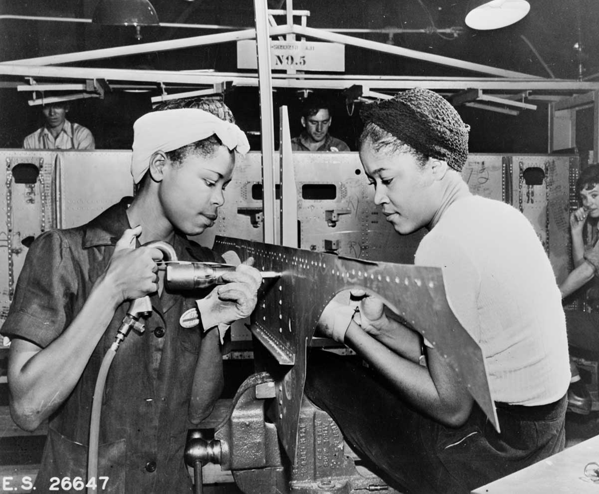 african american female factory workers