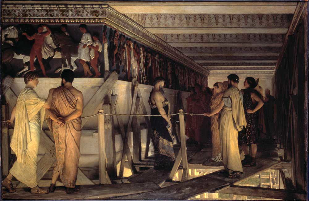 alma tadema phidias parthenon frieze painting