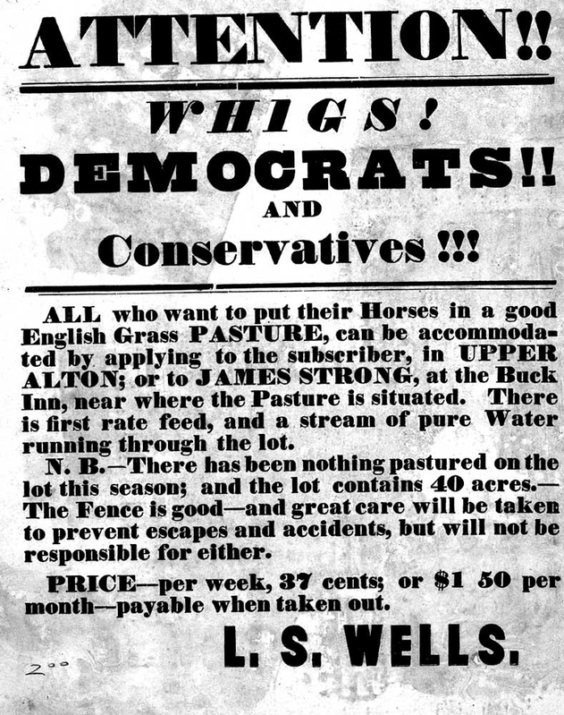 american political parties whigs poster