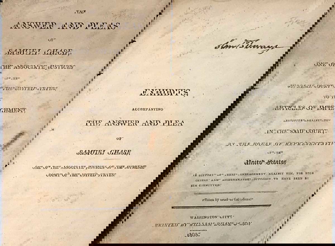 answer to articles of impeachment samuel chase