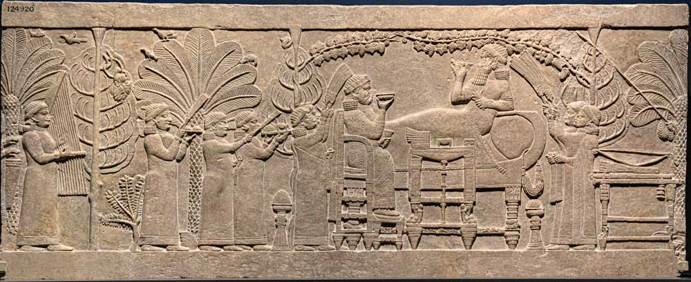 ashurbanipal banquet relief nineveh britishmuseum