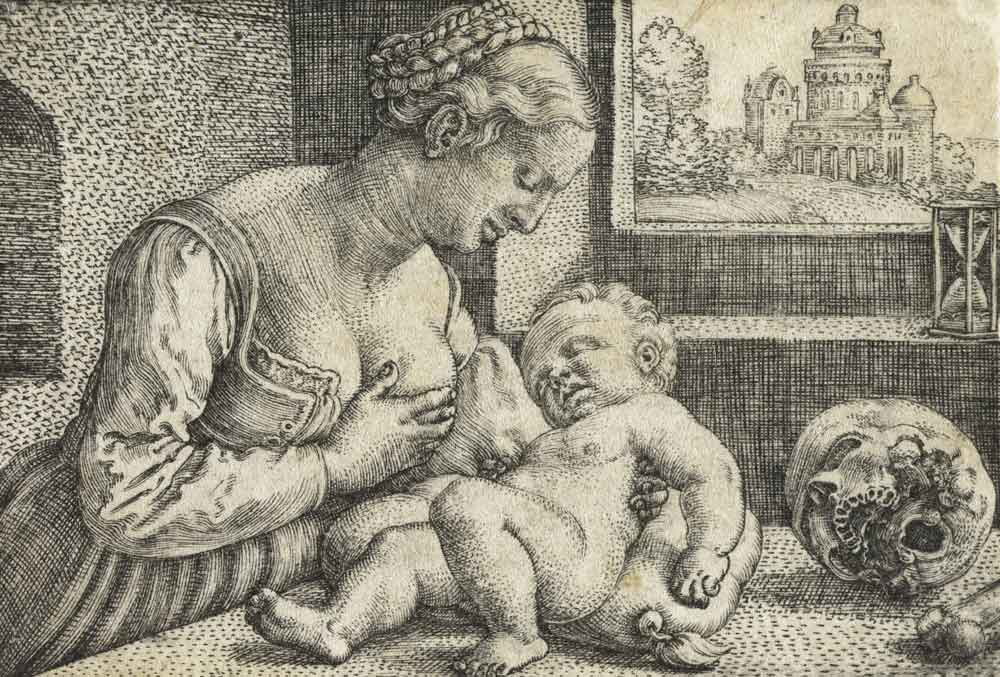 barthel beham mary child german vanitas