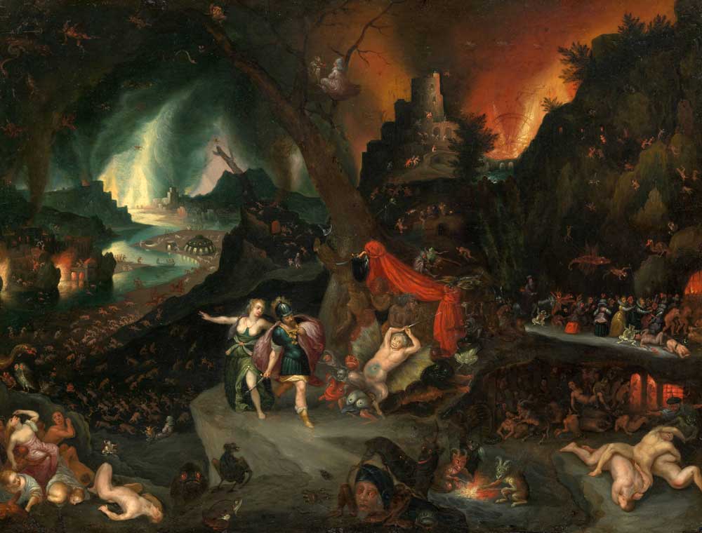 brueghel aeneas sybyl underworld painting