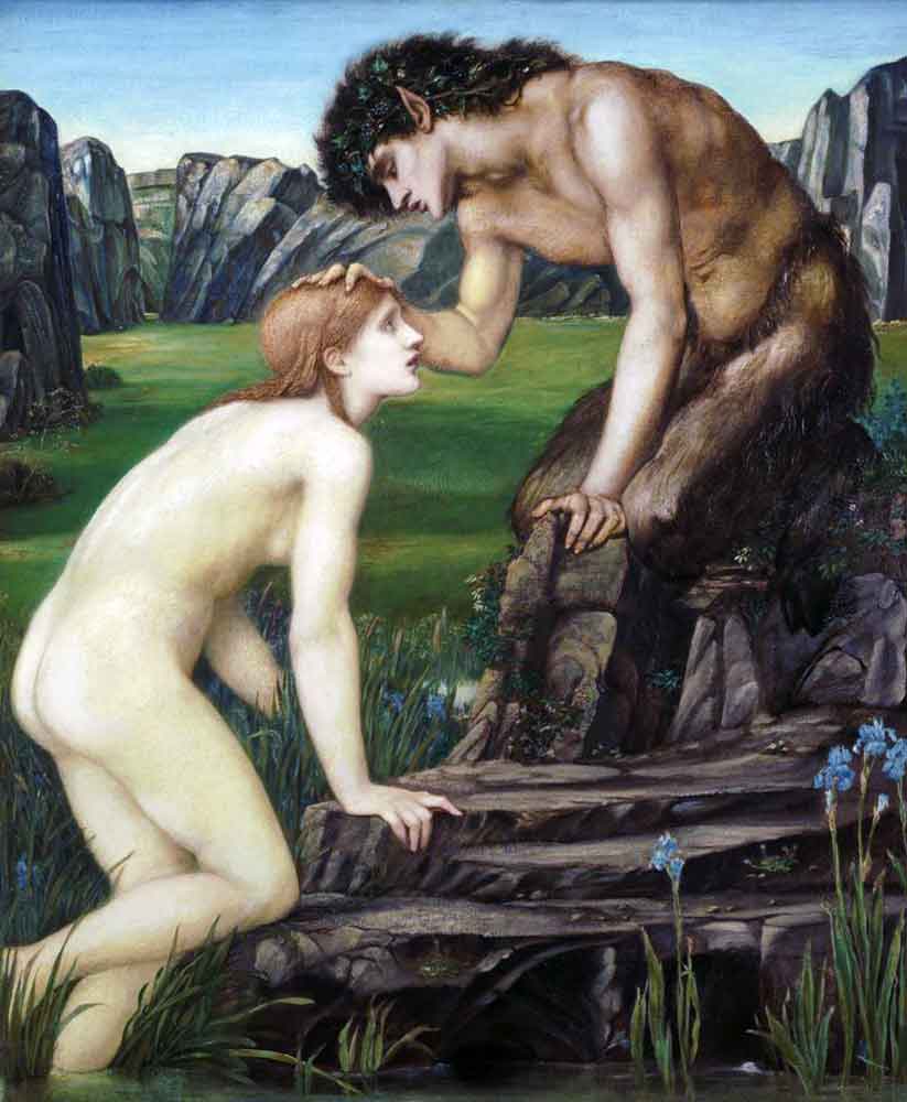 burne jones pan and psyche painting