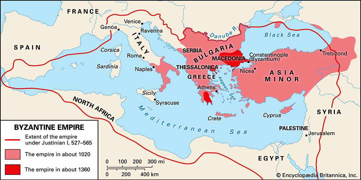 byzantine empire map
