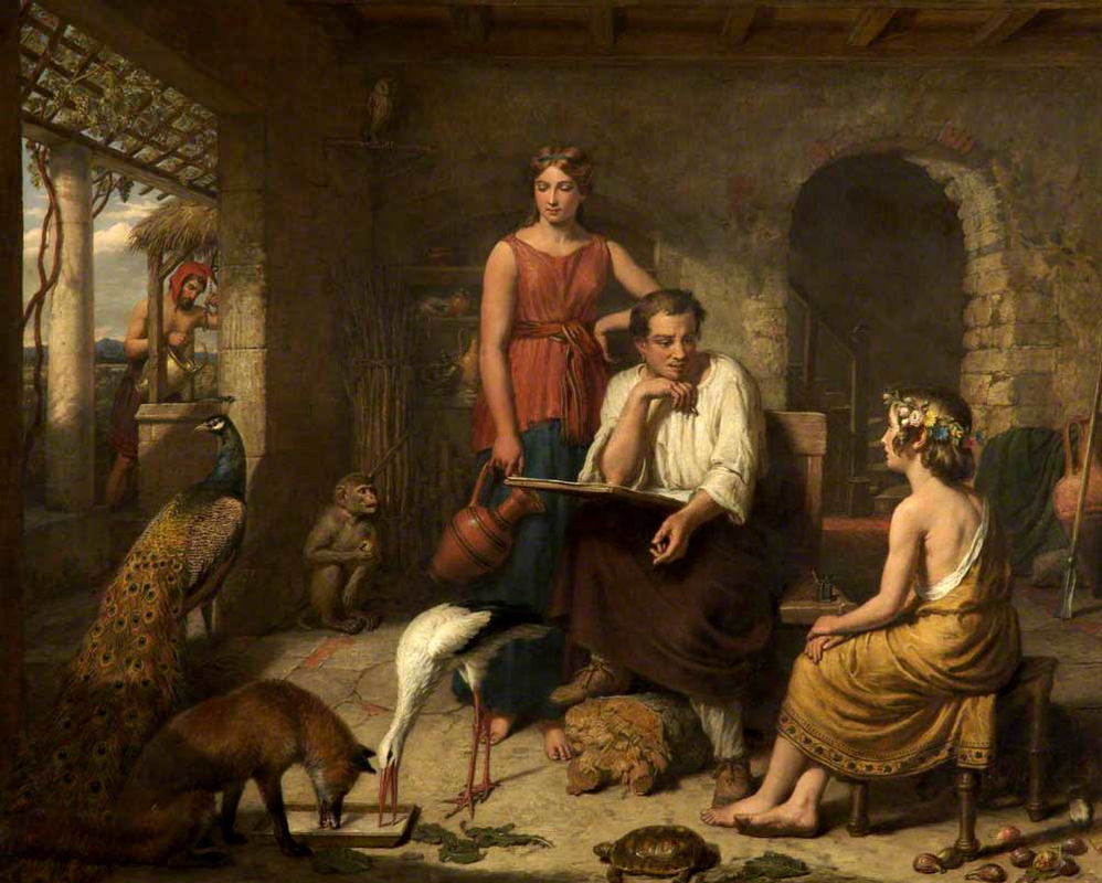 charles landseer aesop composing his fables