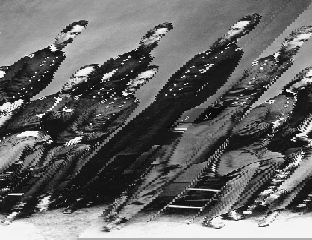 civil war general sherman and staff