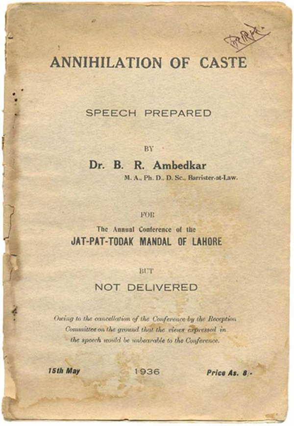 Dr. Ambedkar and the Annihilation of the Hindu Caste System