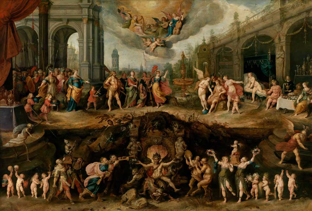 frans francken mankind eternal dilemma painting